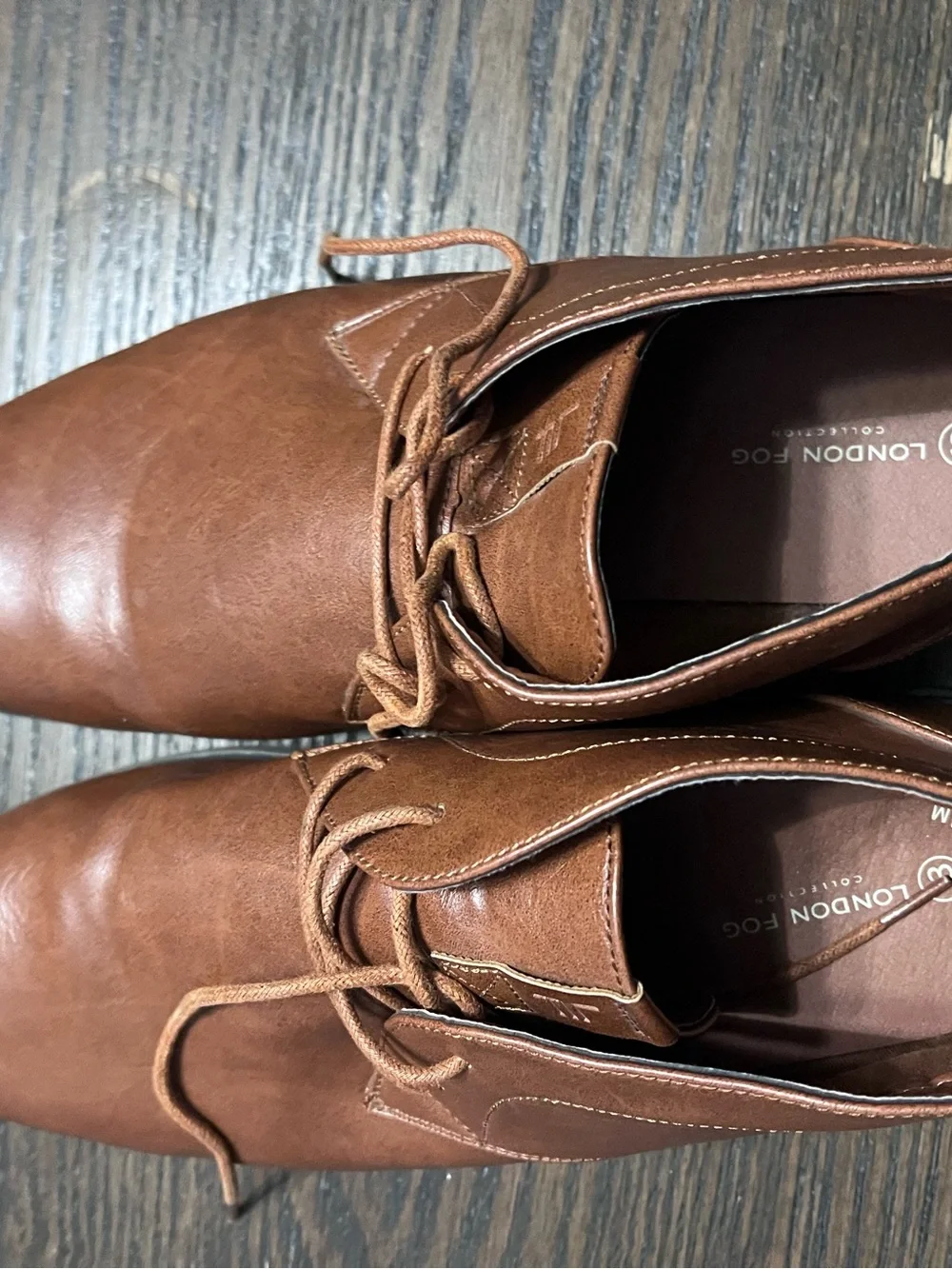 London Fog Men's Brown Chukka Lace-Up Boots